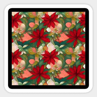 dreamy floral christmas Sticker